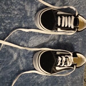 Vans Kids Black and White Sneakers